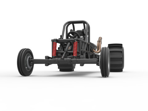 Dirt Dragster Base Scale 1 to 25 3D Принт Модель