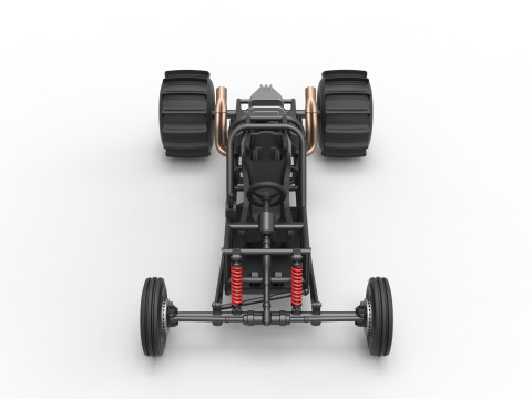 Dirt Dragster Base Scale 1 to 25 3D Принт Модель