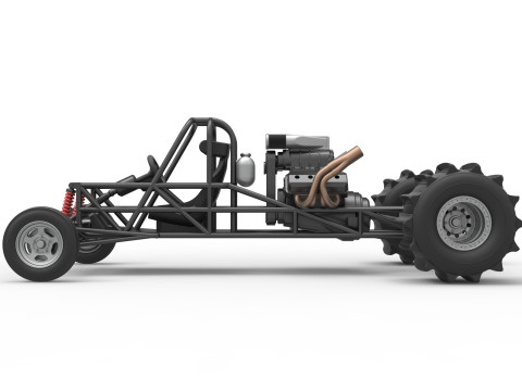 Dirt Dragster Base Scale 1 to 25 3D Принт Модель