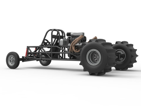 Dirt Dragster Base Scale 1 to 25 3D Принт Модель