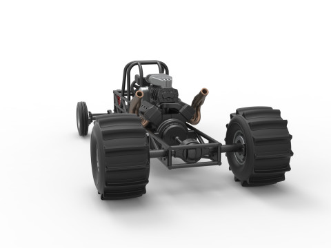 Dirt Dragster Base Scale 1 to 25 3D Принт Модель