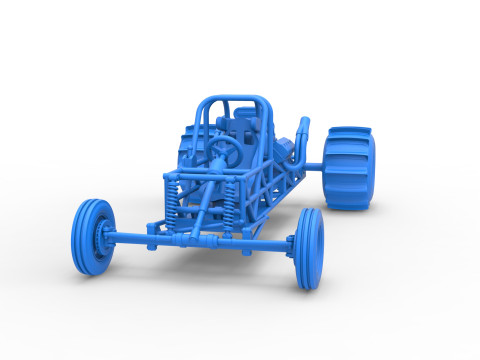 Dirt Dragster Base Scale 1 to 25 3D Принт Модель