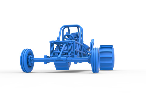 Dirt Dragster Base Scale 1 to 25 3D Принт Модель