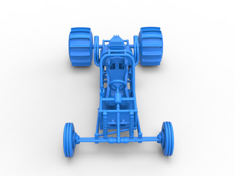 Dirt Dragster Base Scale 1 to 25 3D Принт Модель