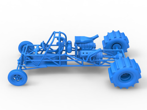 Dirt Dragster Base Scale 1 to 25 3D Принт Модель