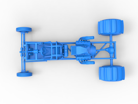 Dirt Dragster Base Scale 1 to 25 3D Принт Модель