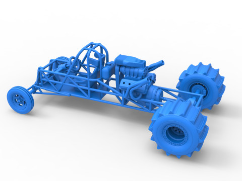 Dirt Dragster Base Scale 1 to 25 3D Принт Модель