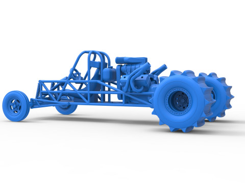 Dirt Dragster Base Scale 1 to 25 3D Принт Модель