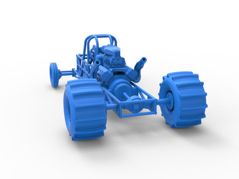 Dirt Dragster Base Scale 1 to 25 3D Принт Модель