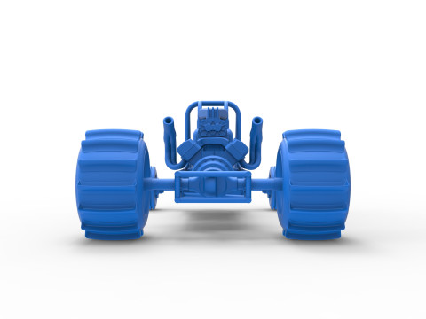 Dirt Dragster Base Scale 1 to 25 3D Принт Модель