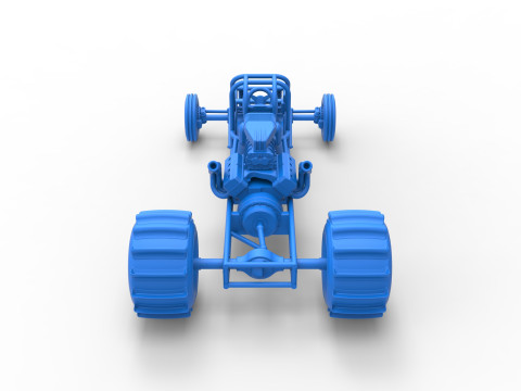 Dirt Dragster Base Scale 1 to 25 3D Принт Модель