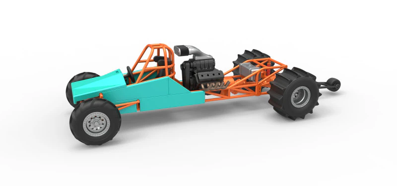 Dirt Dragster 版本 3 等级 1 至 25 3D 打印模型 .c4d .max .obj .3ds .fbx .stl .blend 