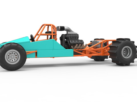Dirt Dragster Version 3 Scale 1 to 25 Modèles 3D en vedette