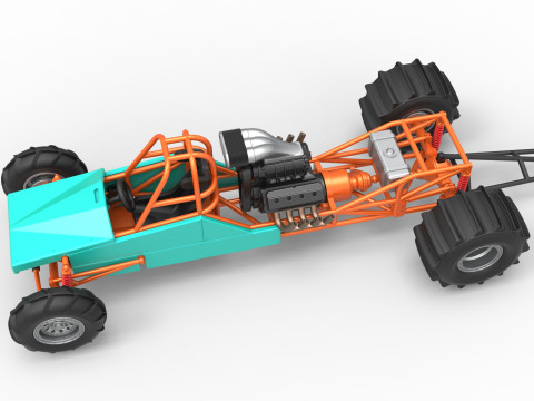 Dirt Dragster Version 3 Scale 1 to 25 Modèles 3D en vedette