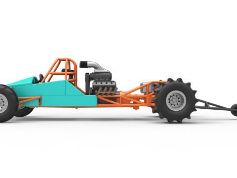 Dirt Dragster Version 3 Scale 1 to 25 Modèles 3D en vedette