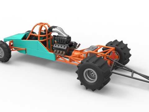 Dirt Dragster Version 3 Scale 1 to 25 Modèles 3D en vedette