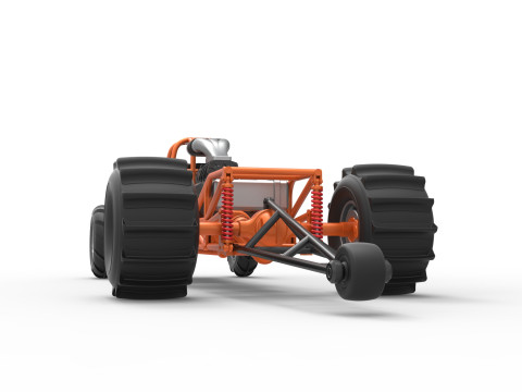 Dirt Dragster Version 3 Scale 1 to 25 Modèles 3D en vedette