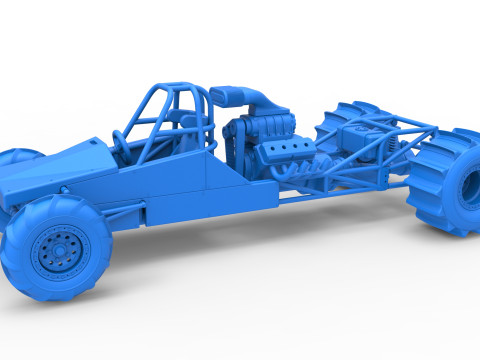 Dirt Dragster Version 3 Scale 1 to 25 Modèles 3D en vedette