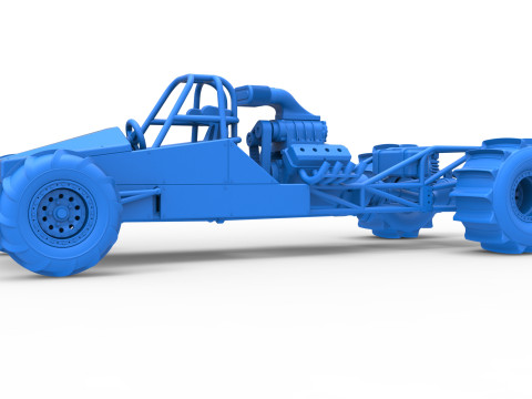 Dirt Dragster Version 3 Scale 1 to 25 Modèles 3D en vedette