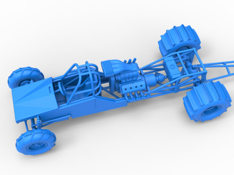 Dirt Dragster Version 3 Scale 1 to 25 Modèles 3D en vedette