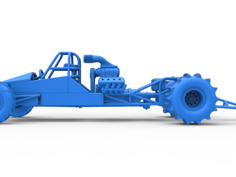 Dirt Dragster Version 3 Scale 1 to 25 Modèles 3D en vedette