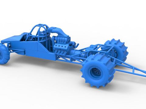 Dirt Dragster Version 3 Scale 1 to 25 Modèles 3D en vedette