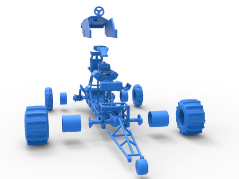 Dirt Dragster Version 3 Scale 1 to 25 Modèles 3D en vedette