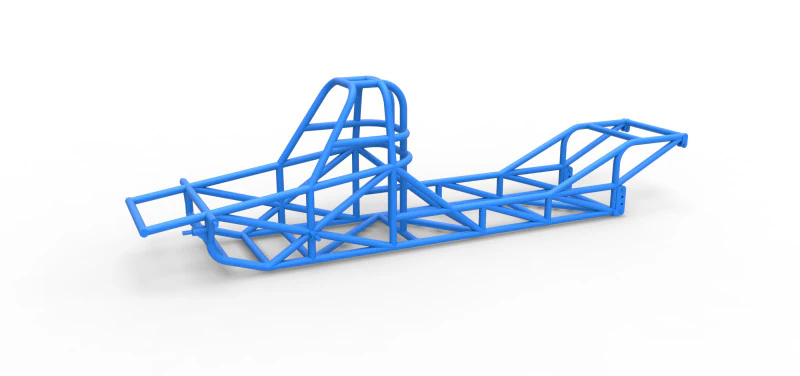 Frame of Dirt Dragster 4wd Scale 1 to 25 3D Print Model .c4d .max .obj .3ds .fbx .stl .blend 