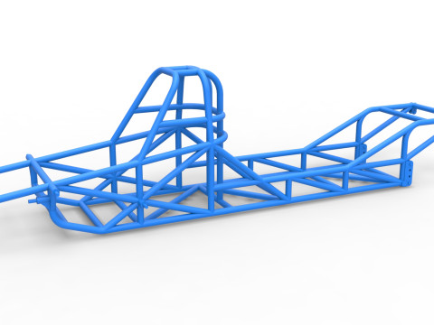 Frame of Dirt Dragster 4wd Scale 1 to 25 3D 프린트 모델