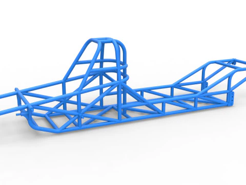 Quadro de Dirt Dragster 4wd Escala 1 a 25 Modelo de Impressão 3D