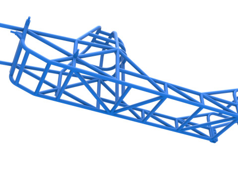 Frame of Dirt Dragster 4wd Scale 1 to 25 3D-printmodel