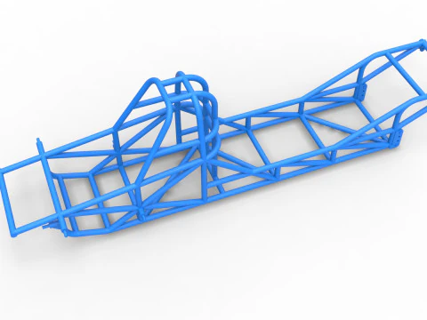 Frame of Dirt Dragster 4wd Scale 1 to 25 3D Print Model