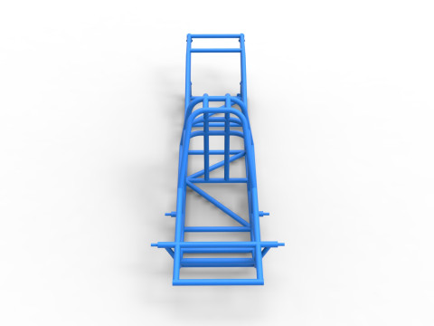 Frame of Dirt Dragster 4wd Scale 1 to 25 3D-printmodel