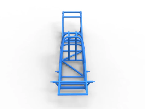 Frame of Dirt Dragster 4wd Scale 1 to 25 3D Print Model