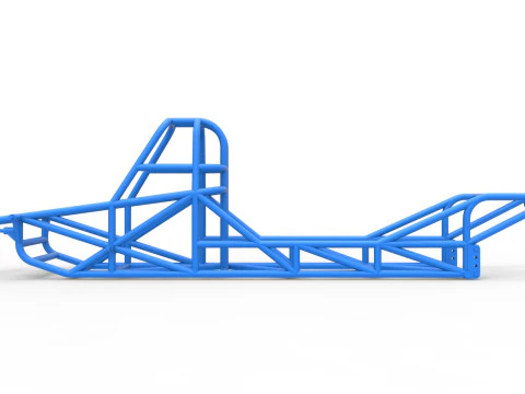 Frame of Dirt Dragster 4wd Scale 1 to 25 3D Print Model