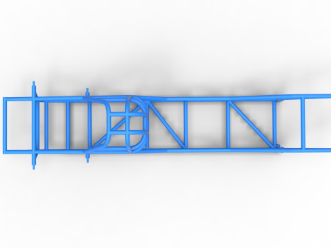 Frame of Dirt Dragster 4wd Scale 1 to 25 3D-printmodel