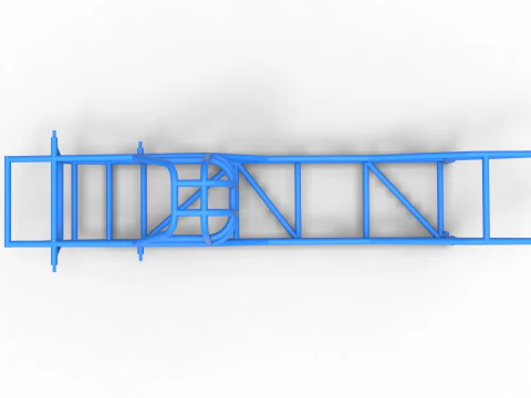 Frame of Dirt Dragster 4wd Scale 1 to 25 3D Print Model