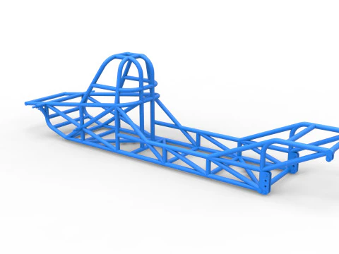 Frame of Dirt Dragster 4wd Scale 1 to 25 3D Print Model