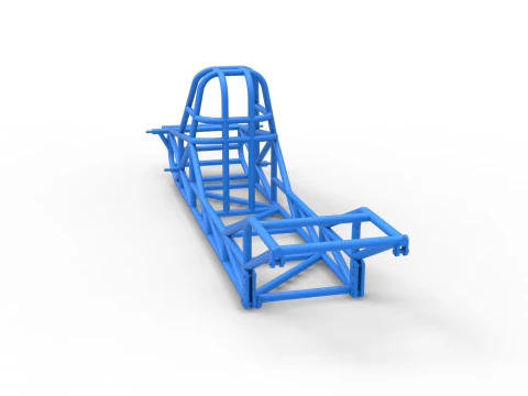 Frame of Dirt Dragster 4wd Scale 1 to 25 3D Print Model