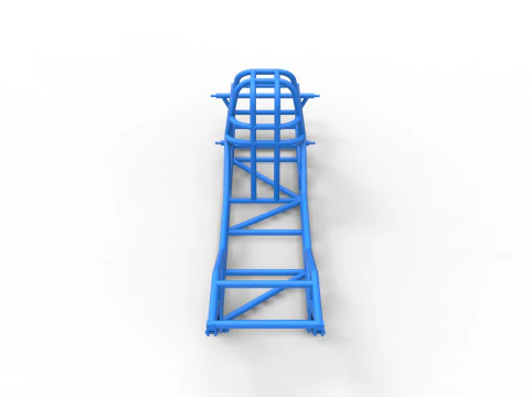Frame of Dirt Dragster 4wd Scale 1 to 25 3D Print Model