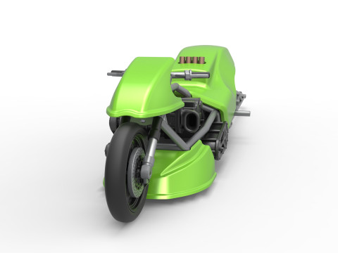 Top fuel dragster motorcycle Scale 1 to 25 Modello di stampa 3D