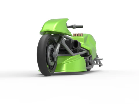 Top fuel dragster motorcycle Scale 1 to 25 3D Print Model