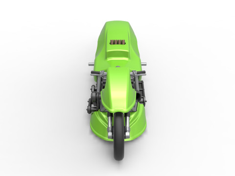 Top fuel dragster motorcycle Scale 1 to 25 Modello di stampa 3D
