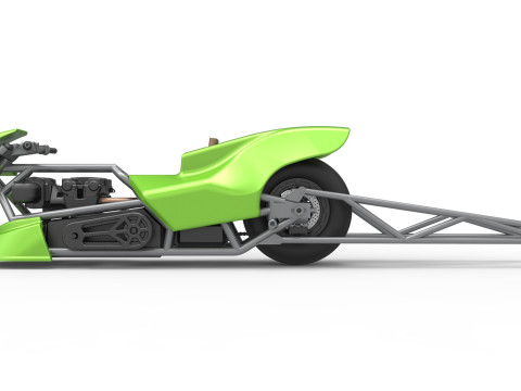 Top fuel dragster motorcycle Scale 1 to 25 Modello di stampa 3D