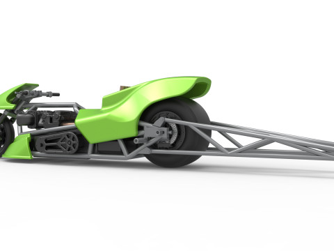 Top fuel dragster motorcycle Scale 1 to 25 Modello di stampa 3D