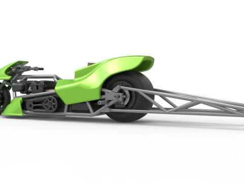 Top fuel dragster motorcycle Scale 1 to 25 3D Print Model