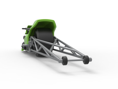 Top fuel dragster motorcycle Scale 1 to 25 Modello di stampa 3D