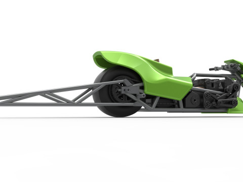 Top fuel dragster motorcycle Scale 1 to 25 Modello di stampa 3D