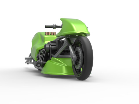 Top fuel dragster motorcycle Scale 1 to 25 Modello di stampa 3D