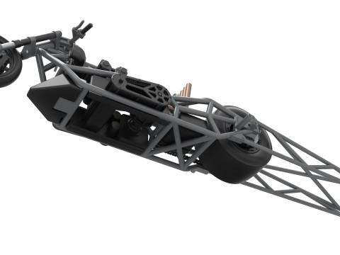 Top fuel dragster motorcycle Base Scale 1 to 25 3D Baskı Modeli